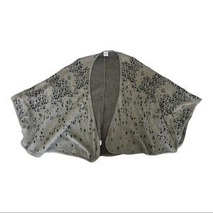 CAbi Gigi Leopard Wrap in Black & Grey - OS